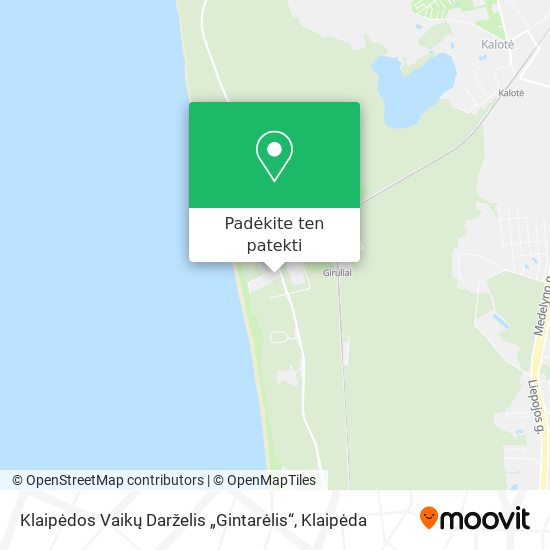 Klaipėdos Vaikų Darželis „Gintarėlis“ žemėlapis