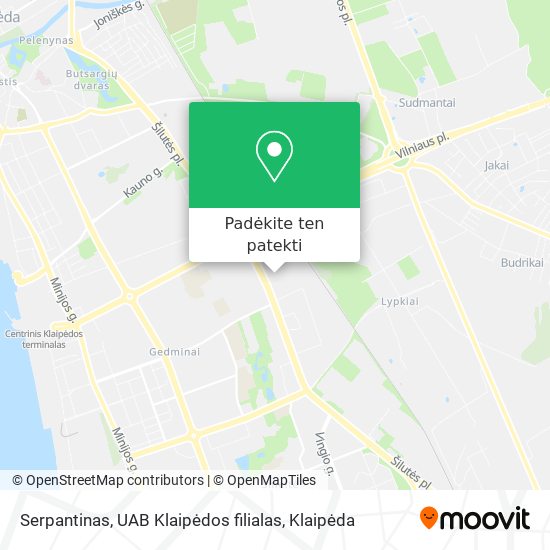 Serpantinas, UAB Klaipėdos filialas žemėlapis