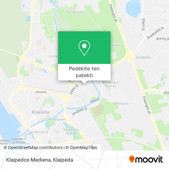 Klaipėdos Mediena žemėlapis