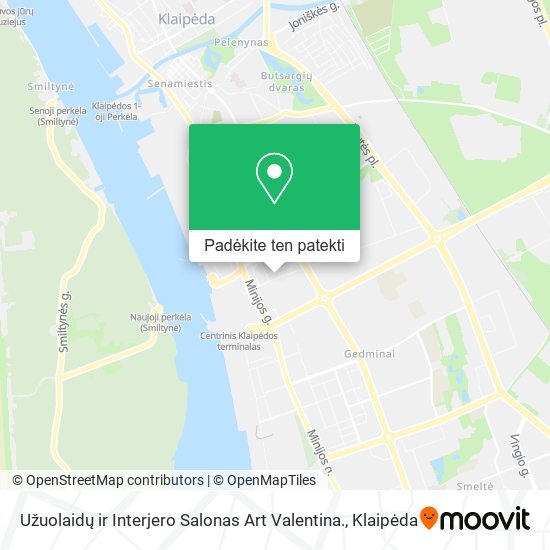 Užuolaidų ir Interjero Salonas Art Valentina. žemėlapis