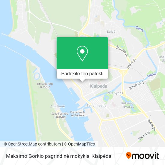 Maksimo Gorkio pagrindinė mokykla žemėlapis