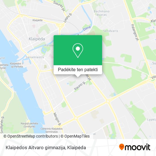 Klaipėdos Aitvaro gimnazija žemėlapis