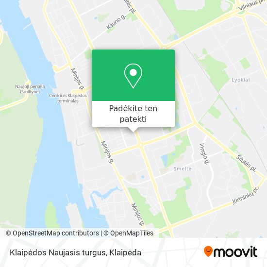 Klaipėdos Naujasis turgus žemėlapis