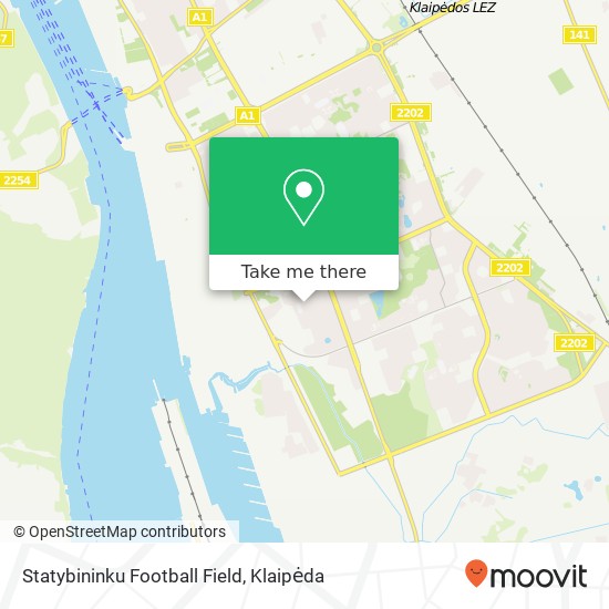 Statybininku Football Field žemėlapis