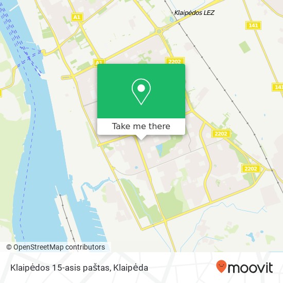 Klaipėdos 15-asis paštas žemėlapis