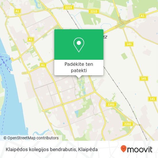 Klaipėdos kolegijos bendrabutis žemėlapis
