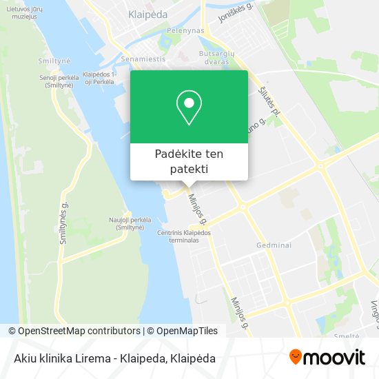 Akiu klinika Lirema - Klaipeda žemėlapis