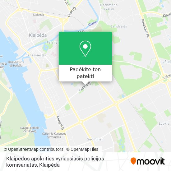 Klaipėdos apskrities vyriausiasis policijos komisariatas žemėlapis