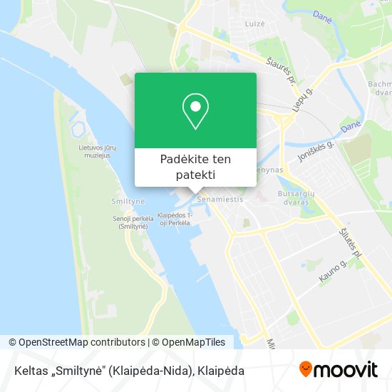 Keltas „Smiltynė" (Klaipėda-Nida) žemėlapis