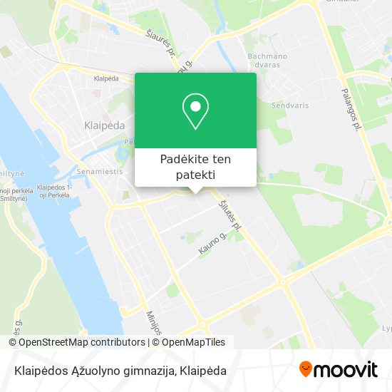 Klaipėdos Ąžuolyno gimnazija žemėlapis