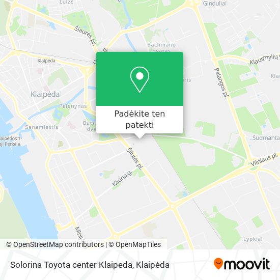 Solorina Toyota center Klaipeda žemėlapis