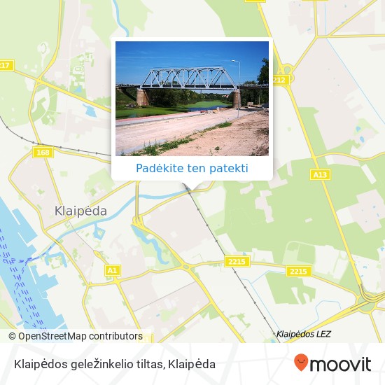 Klaipėdos geležinkelio tiltas žemėlapis