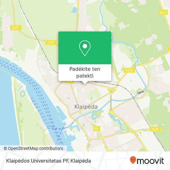 Klaipėdos Universitetas PF žemėlapis