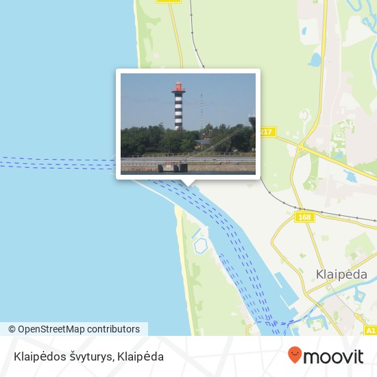 Klaipėdos švyturys žemėlapis