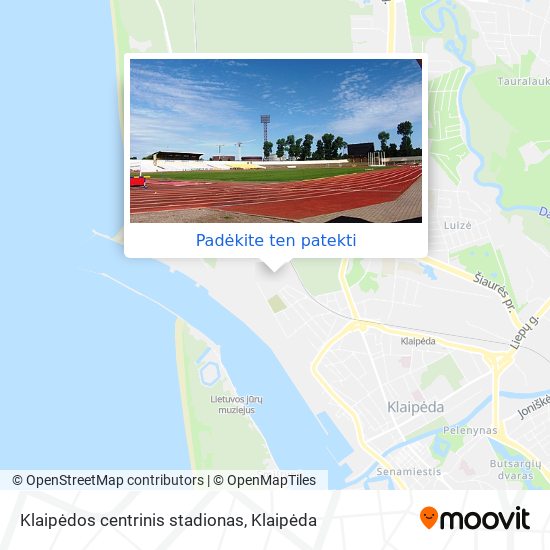 Klaipėdos centrinis stadionas žemėlapis
