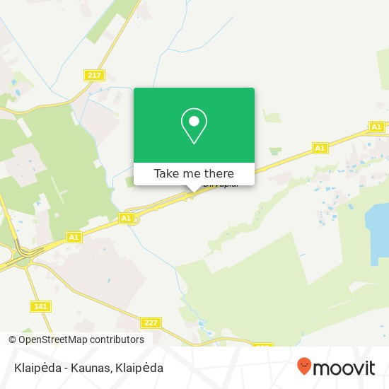 Klaipėda - Kaunas žemėlapis