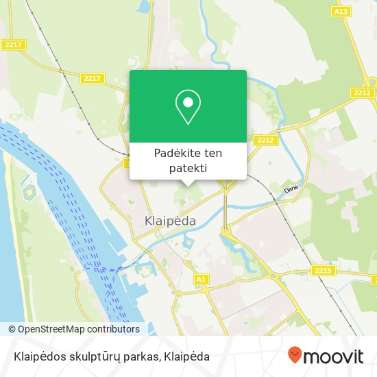 Klaipėdos skulptūrų parkas žemėlapis