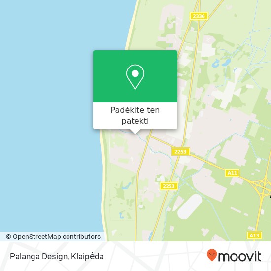Palanga Design žemėlapis