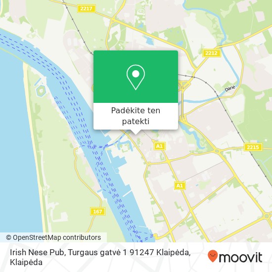 Irish Nese Pub, Turgaus gatvė 1 91247 Klaipėda žemėlapis