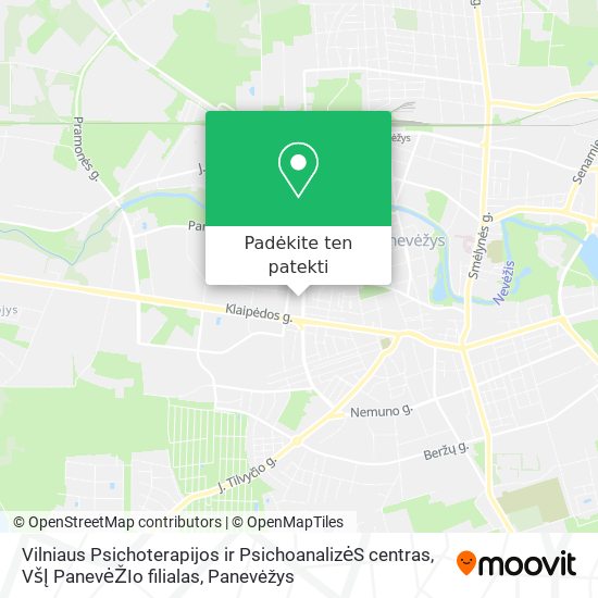 Vilniaus Psichoterapijos ir PsichoanalizėS centras, VšĮ PanevėŽIo filialas žemėlapis