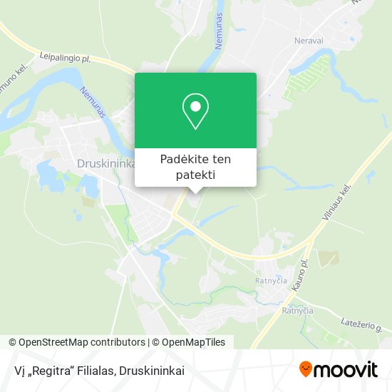 Vį „Regitra“ Filialas žemėlapis