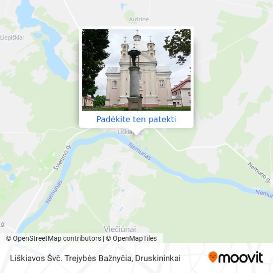 Liškiavos Švč. Trejybės Bažnyčia žemėlapis