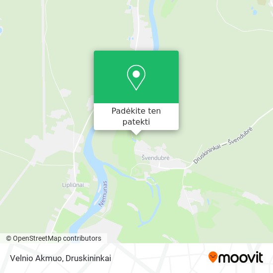 Velnio Akmuo žemėlapis