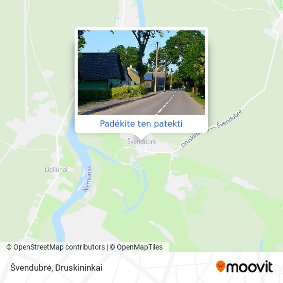 Švendubrė žemėlapis
