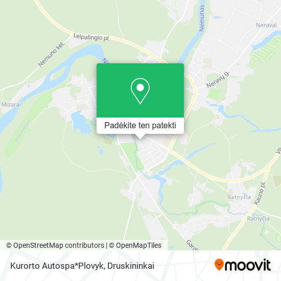 Kurorto Autospa*Plovyk žemėlapis