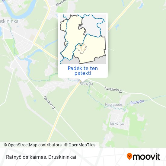 Ratnyčios kaimas žemėlapis