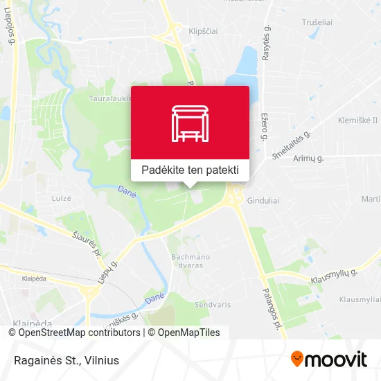 Ragainės St. žemėlapis