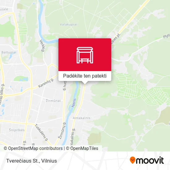 Tverečiaus St. žemėlapis