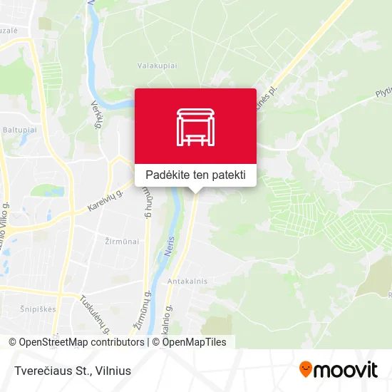 Tverečiaus St. žemėlapis