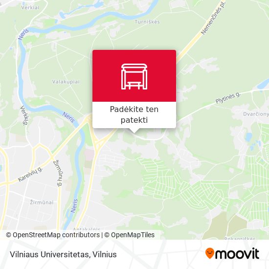 Vilniaus Universitetas žemėlapis