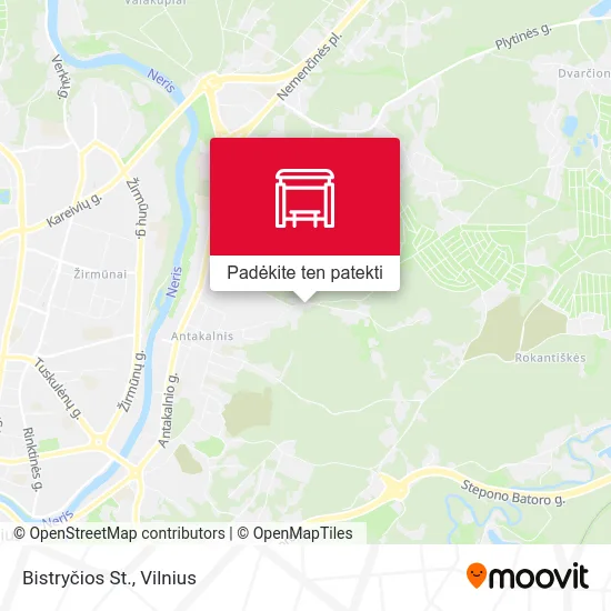 Bistryčios St. žemėlapis