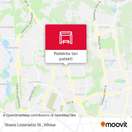 Stasio Lozoraičio St. žemėlapis