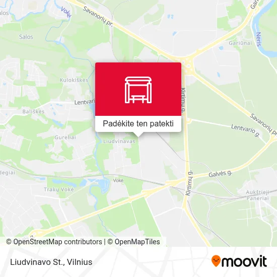 Liudvinavo St. žemėlapis