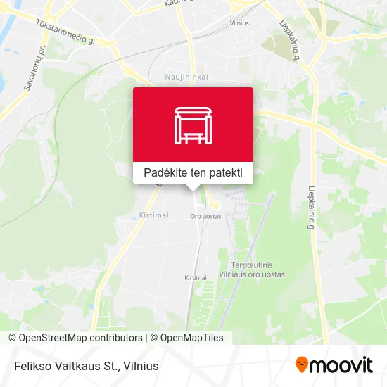 Felikso Vaitkaus St. žemėlapis