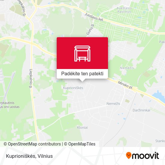 Kuprioniškės žemėlapis