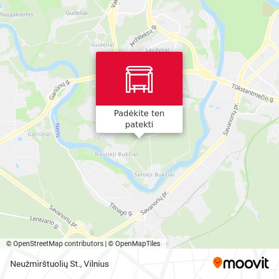 Neužmirštuolių St. žemėlapis