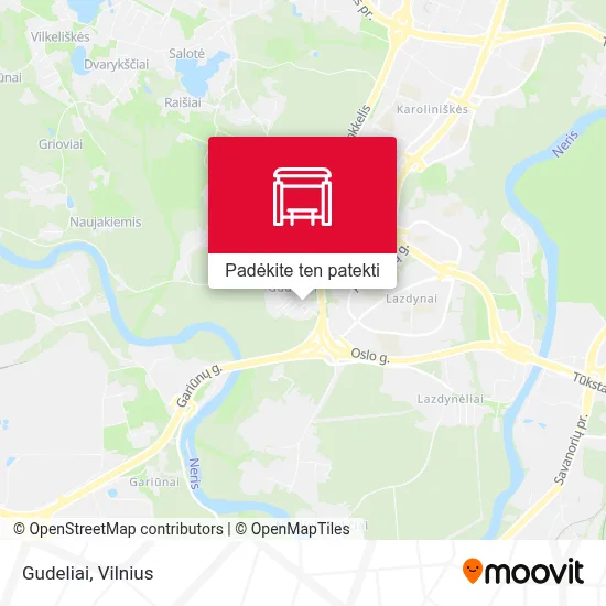 Gudeliai žemėlapis