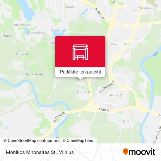 Monikos Mironaitės St. žemėlapis