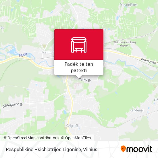 Respublikinė Psichiatrijos Ligoninė žemėlapis