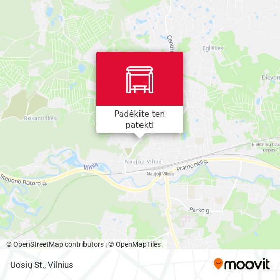 Uosių St. žemėlapis
