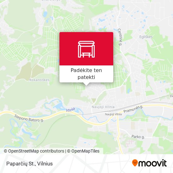 Paparčių St. žemėlapis