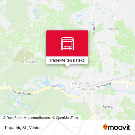 Paparčių St. žemėlapis