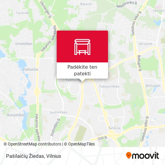 Pašilaičių Žiedas žemėlapis