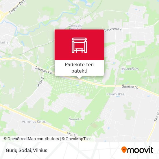 Gurių Sodai žemėlapis