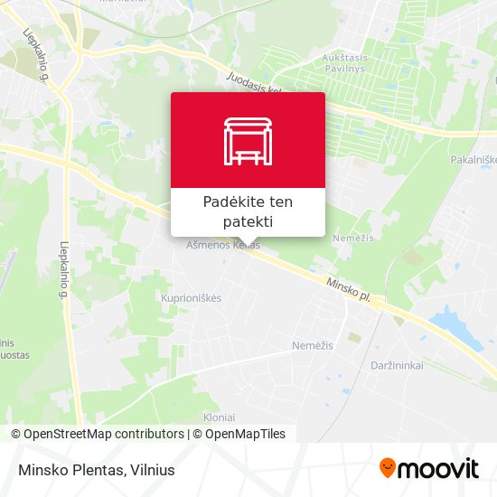 Minsko Plentas žemėlapis