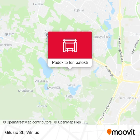 Gilužio St. žemėlapis